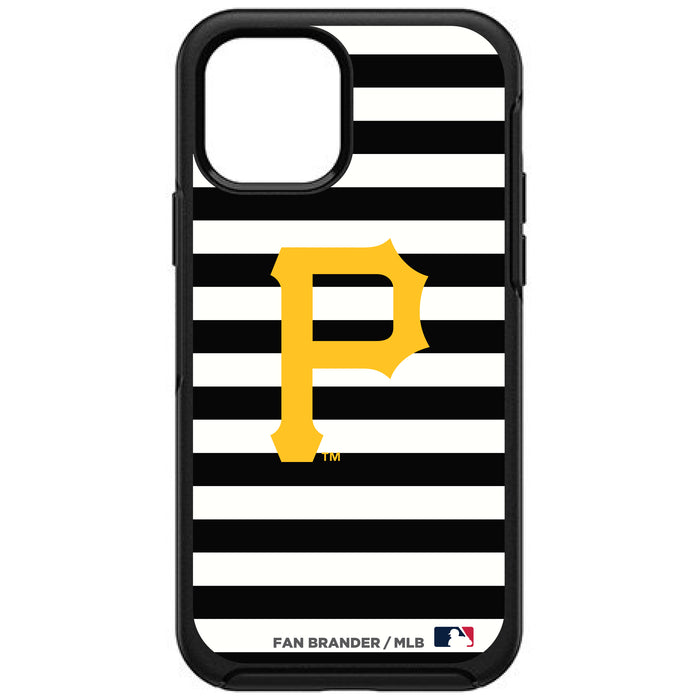 OtterBox Black Phone case with Pittsburgh Pirates Primary Logo and Striped Design