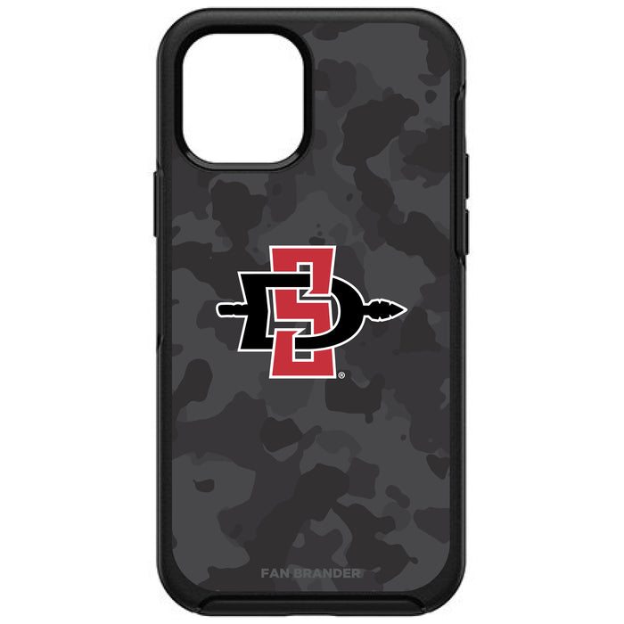 OtterBox Black Phone case with San Diego State Aztecs Urban Camo Background