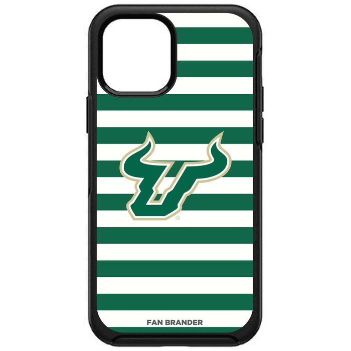 OtterBox Black Phone case with South Florida Bulls Tide Primary Logo and Striped Design