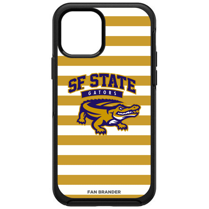 OtterBox Black Phone case with San Francisco State U Gators Tide Primary Logo and Striped Design