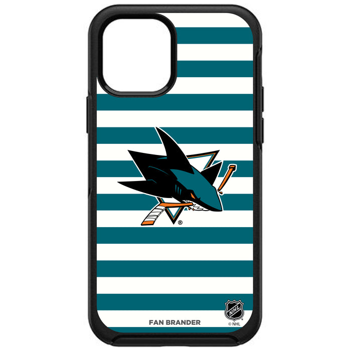 OtterBox Black Phone case with San Jose Sharks Primary Logo and Striped Design