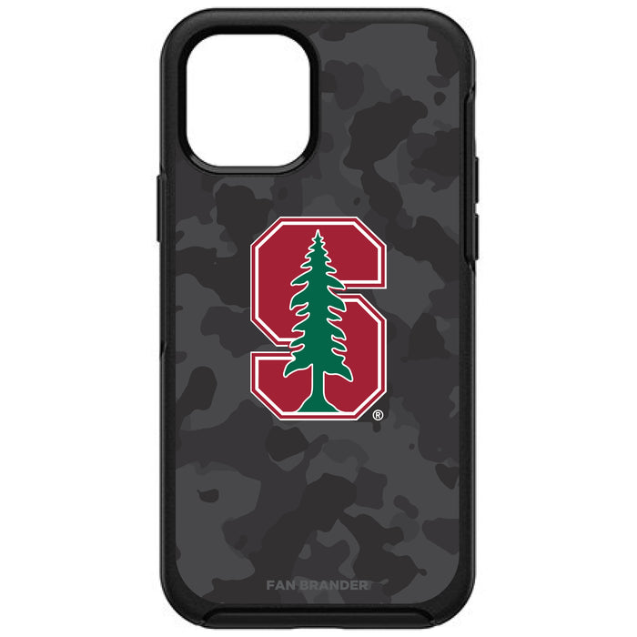 OtterBox Black Phone case with Stanford Cardinal Urban Camo Background