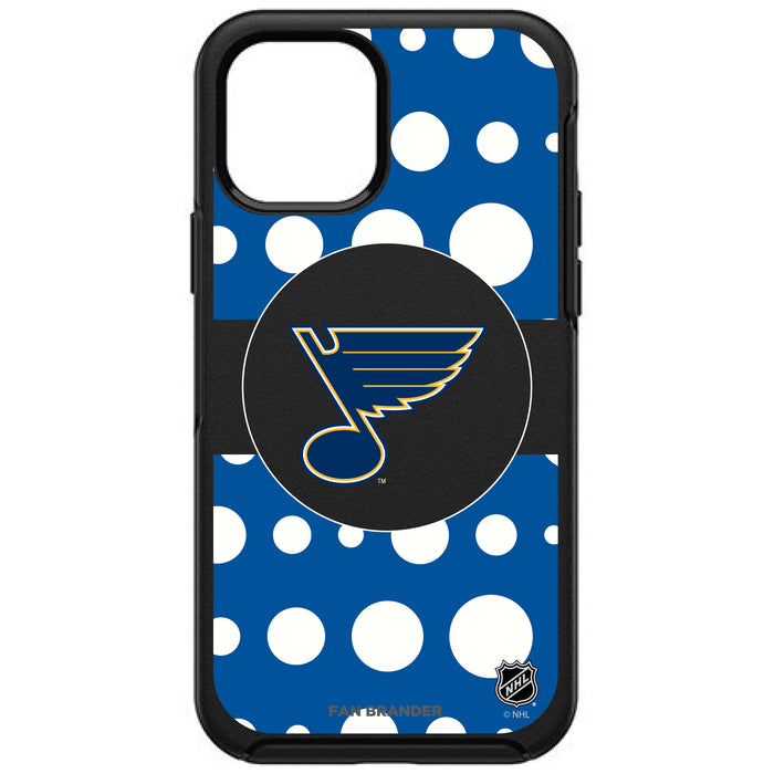 OtterBox Black Phone case with St. Louis Blues Polka Dots design