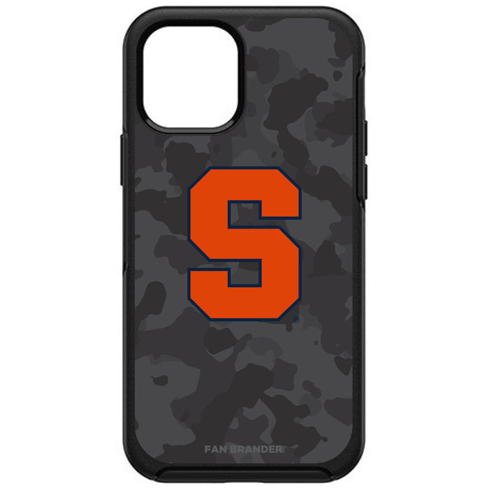 OtterBox Black Phone case with Syracuse Orange Urban Camo Background