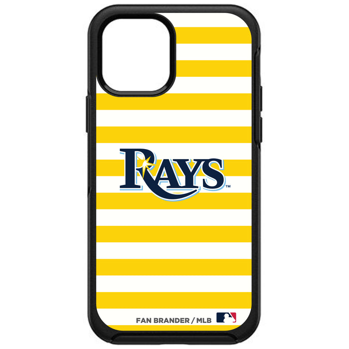 OtterBox Black Phone case with Tampa Bay Rays Primary Logo and Striped Design