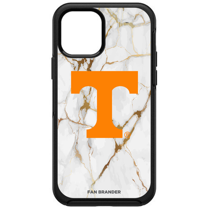 OtterBox Black Phone case with Tennessee Vols Tide White Marble Background