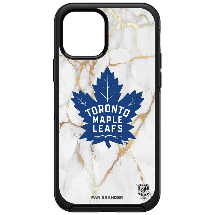 OtterBox Black Phone case with Toronto Maple Leafs White Marble design