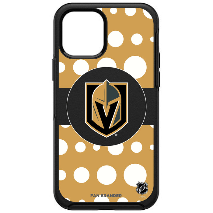 OtterBox Black Phone case with Vegas Golden Knights Polka Dots design