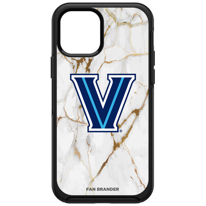 OtterBox Black Phone case with Villanova University Tide White Marble Background