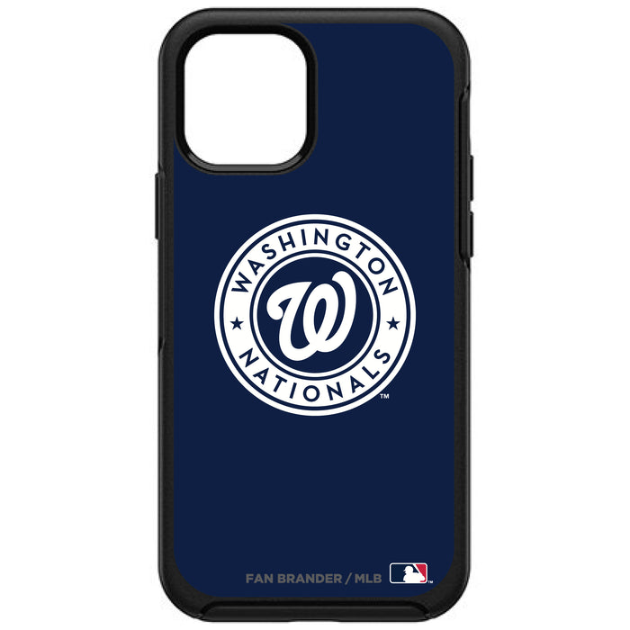 OtterBox Black Phone case with Washington Nationals Primary Logo and Team Background