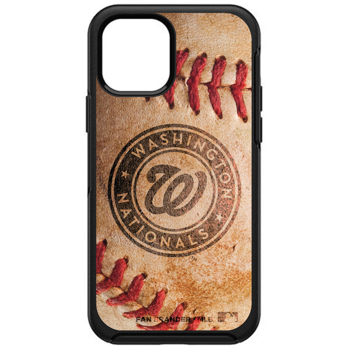 OtterBox Black Phone case with Washington Nationals Primary Logo and Baseball Design