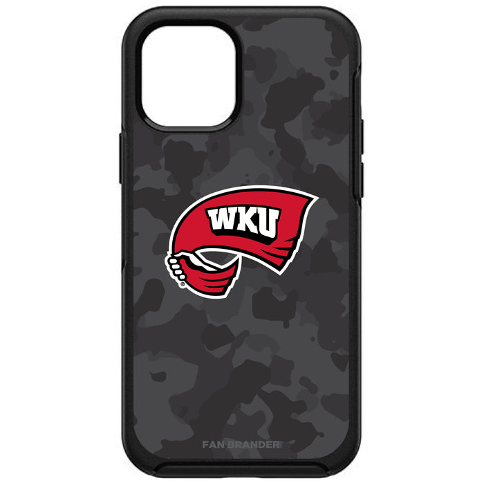 OtterBox Black Phone case with Western Kentucky Hilltoppers Urban Camo Background
