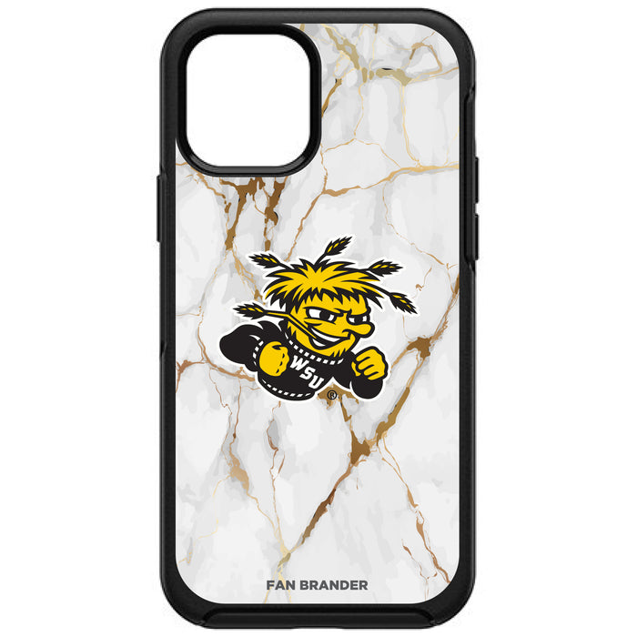 OtterBox Black Phone case with Wichita State Shockers Tide White Marble Background