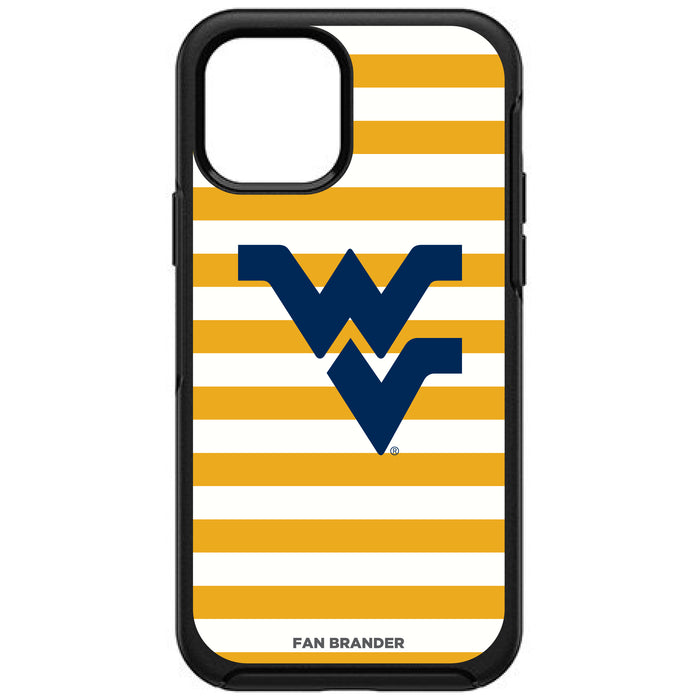 OtterBox Black Phone case with West Virginia Mountaineers Tide Primary Logo and Striped Design