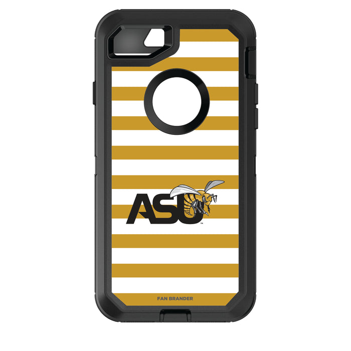 OtterBox Black Phone case with Alabama State Hornets Tide Primary Logo and Striped Design