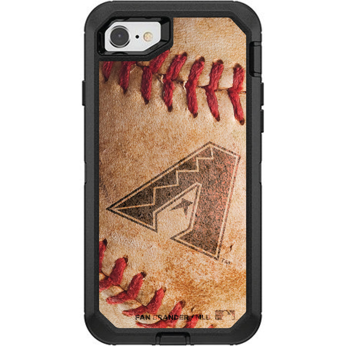 OtterBox Black Phone case with Arizona Diamondbacks Primary Logo and Baseball Design