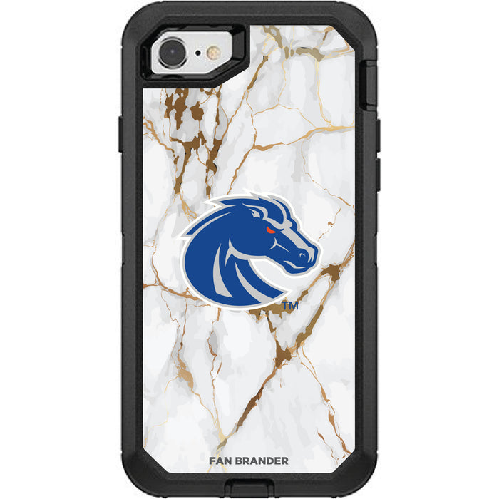 OtterBox Black Phone case with Boise State Broncos White Marble Design