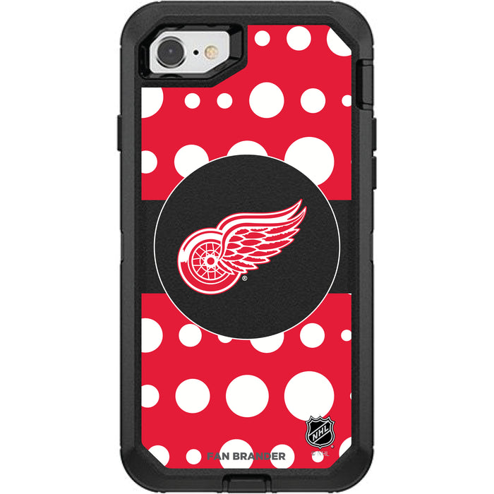OtterBox Black Phone case with Detroit Red Wings White Marble design