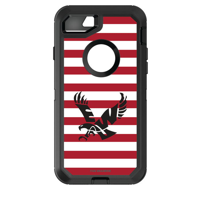 OtterBox Black Phone case with Eastern Washington Eagles Tide Primary Logo and Striped Design