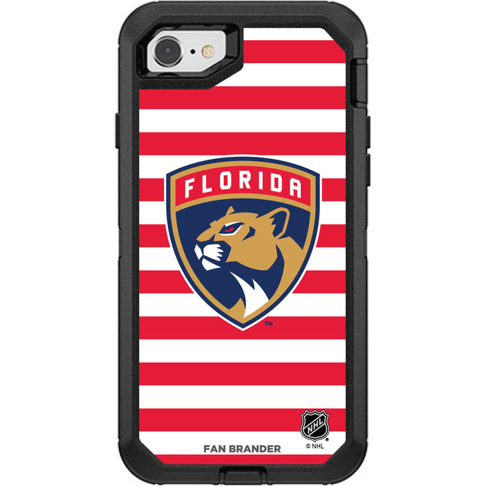 OtterBox Black Phone case with Florida Panthers Primary Logo and Striped Design