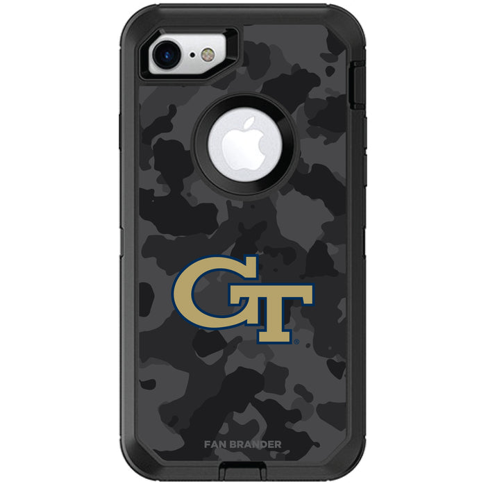 OtterBox Black Phone case with Georgia Tech Yellow Jackets Urban Camo Background