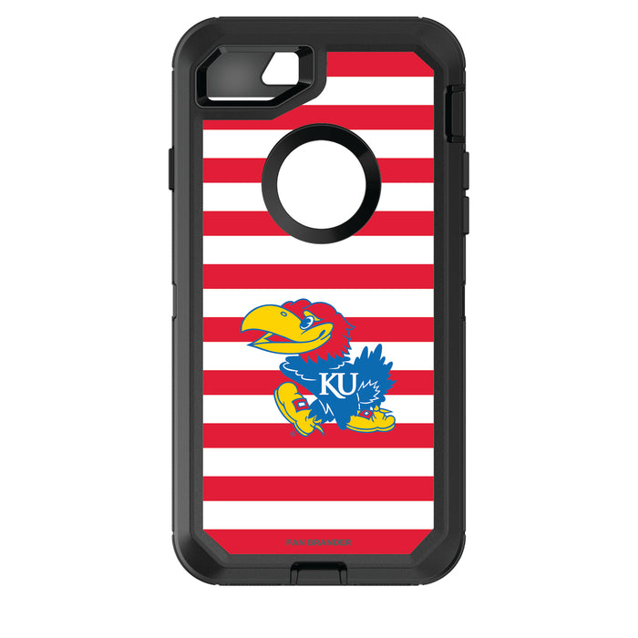 OtterBox Black Phone case with Kansas Jayhawks Tide Primary Logo and Striped Design