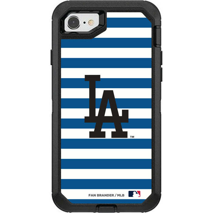 OtterBox Black Phone case with Los Angeles Dodgers Primary Logo and Striped Design