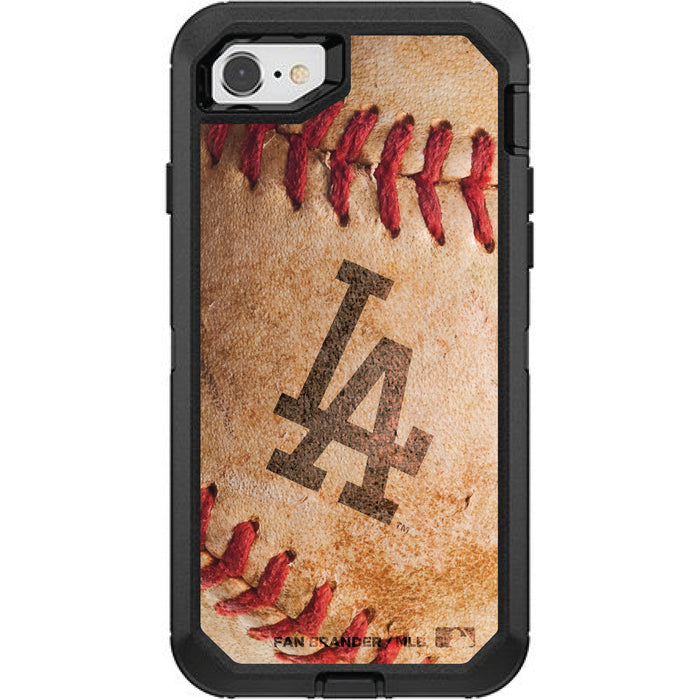 OtterBox Black Phone case with Los Angeles Dodgers Primary Logo and Baseball Design