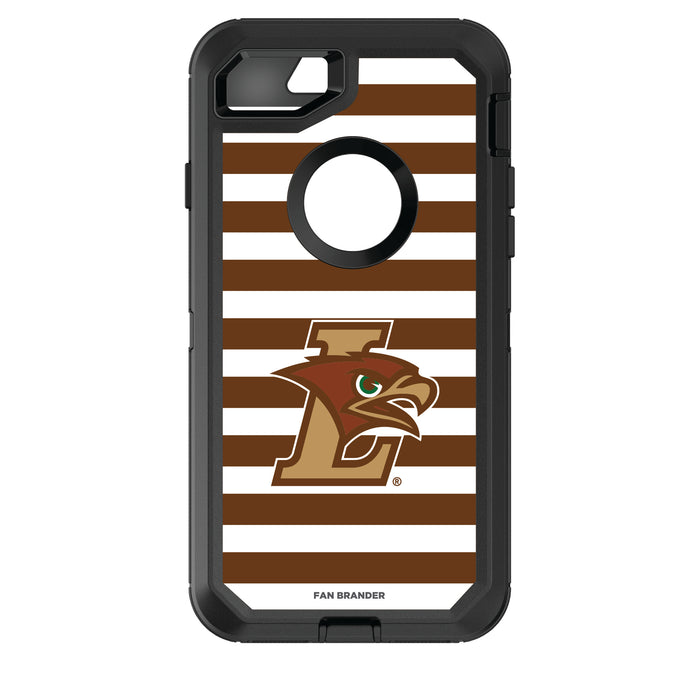 OtterBox Black Phone case with Lehigh Mountain Hawks Tide Primary Logo and Striped Design