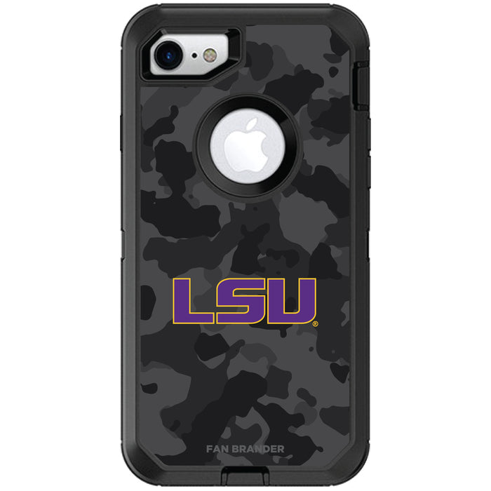 OtterBox Black Phone case with LSU Tigers Urban Camo Background
