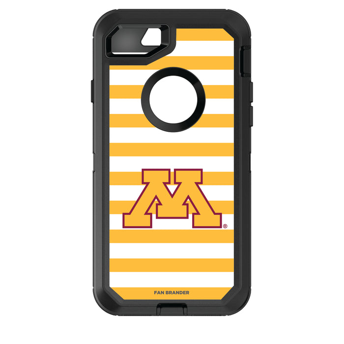 OtterBox Black Phone case with Minnesota Golden Gophers Tide Primary Logo and Striped Design