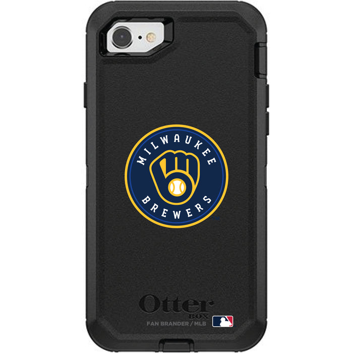 OtterBox Black Phone case with Milwaukee Brewers Primary Logo