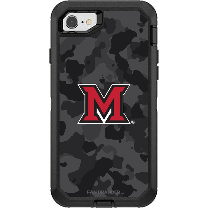 OtterBox Black Phone case with Miami University RedHawks Urban Camo Background