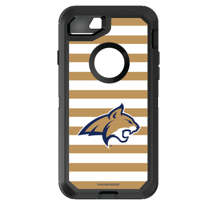 OtterBox Black Phone case with Montana State Bobcats Tide Primary Logo and Striped Design