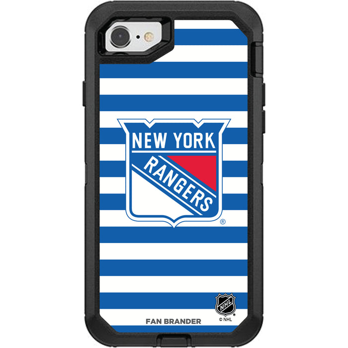 OtterBox Black Phone case with New York Rangers Stripes