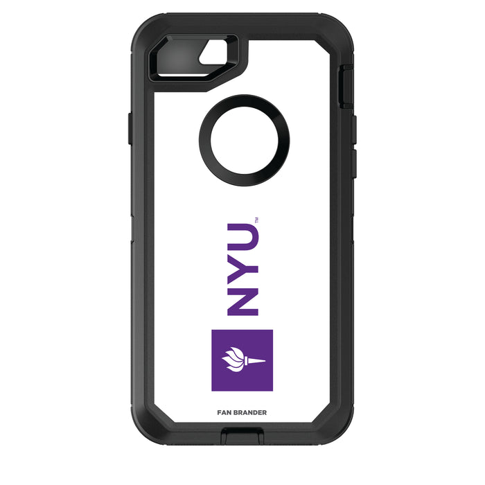 OtterBox Black Phone case with NYU Wordmark Design