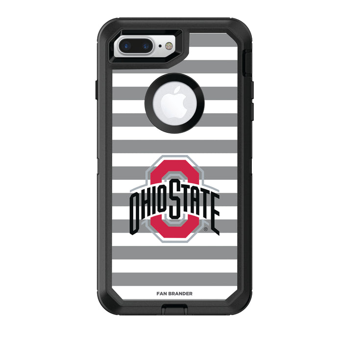 OtterBox Black Phone case with Ohio State Buckeyes Tide Primary Logo and Striped Design