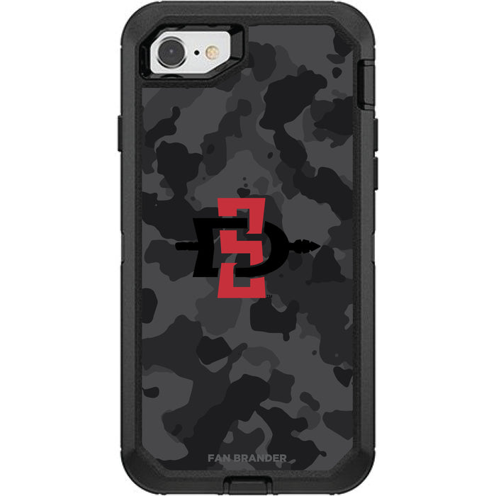 OtterBox Black Phone case with San Diego State Aztecs Urban Camo Background