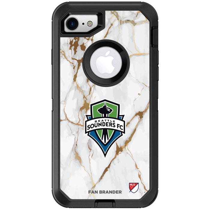 OtterBox Black Phone case with Seatle Sounders White Marble Design