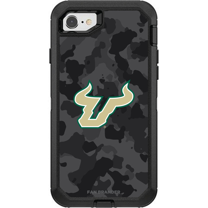 OtterBox Black Phone case with South Florida Bulls Urban Camo Background