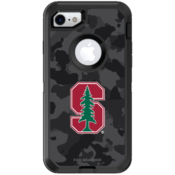 OtterBox Black Phone case with Stanford Cardinal Urban Camo Background