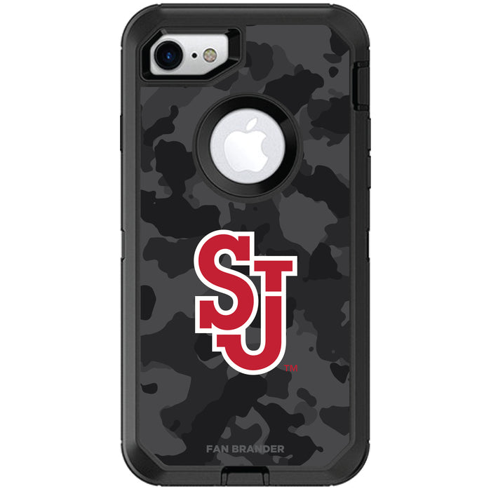 OtterBox Black Phone case with St. John's Red Storm Urban Camo Background