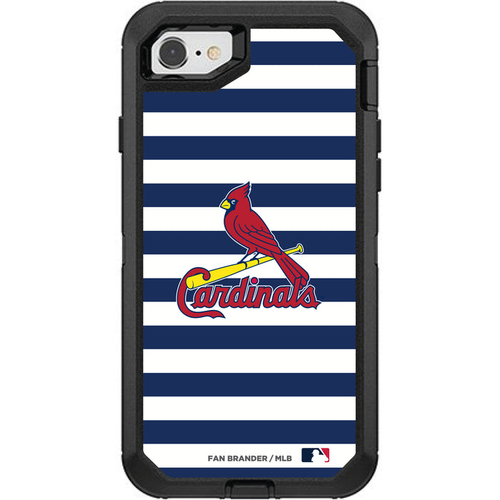 OtterBox Black Phone case with St. Louis Cardinals Primary Logo and Striped Design