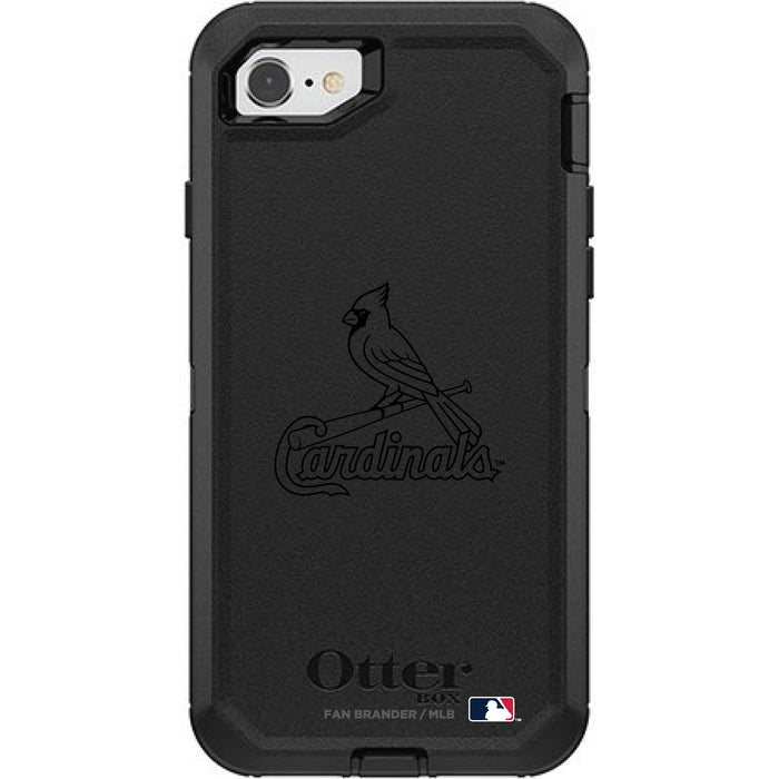 OtterBox Black Phone case with St. Louis Cardinals Primary Logo in Black