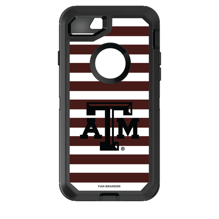 OtterBox Black Phone case with Texas A&M Aggies Tide Primary Logo and Striped Design