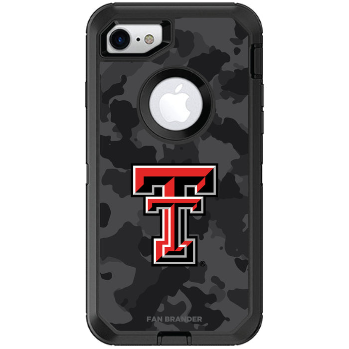 OtterBox Black Phone case with Texas Tech Red Raiders Urban Camo Background