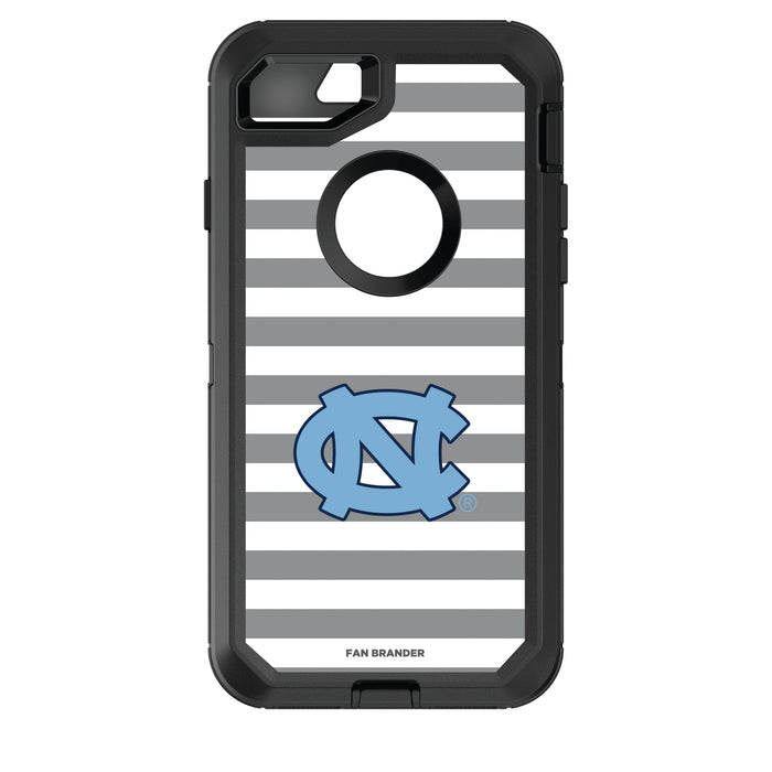 OtterBox Black Phone case with UNC Tar Heels Tide Primary Logo and Striped Design