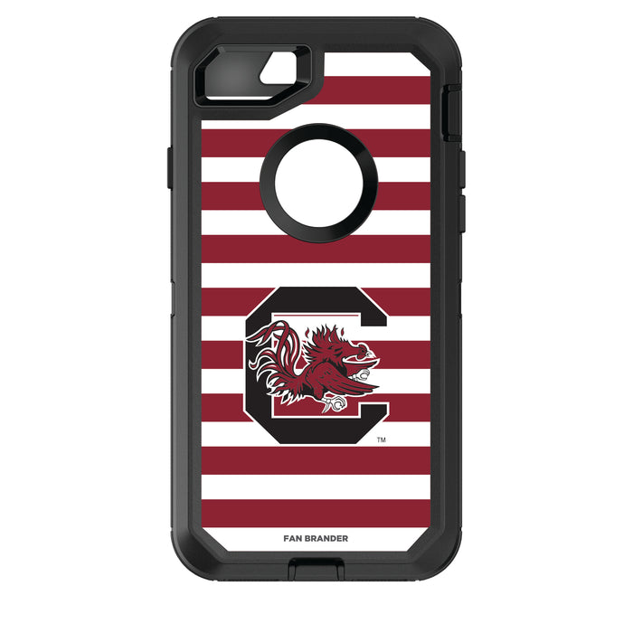 OtterBox Black Phone case with South Carolina Gamecocks Tide Primary Logo and Striped Design