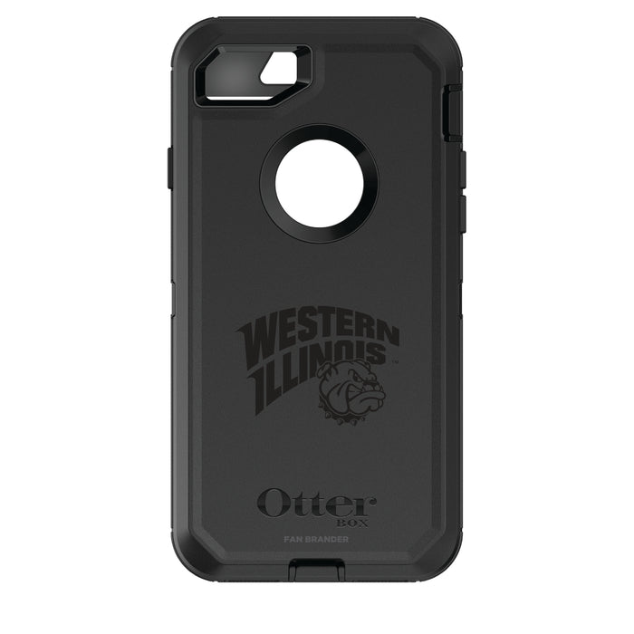 OtterBox Black Phone case with Western Illinois University Leathernecks Primary Logo in Black