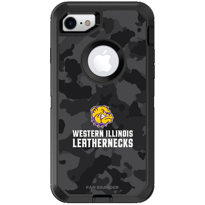 OtterBox Black Phone case with Western Illinois University Leathernecks Urban Camo Background